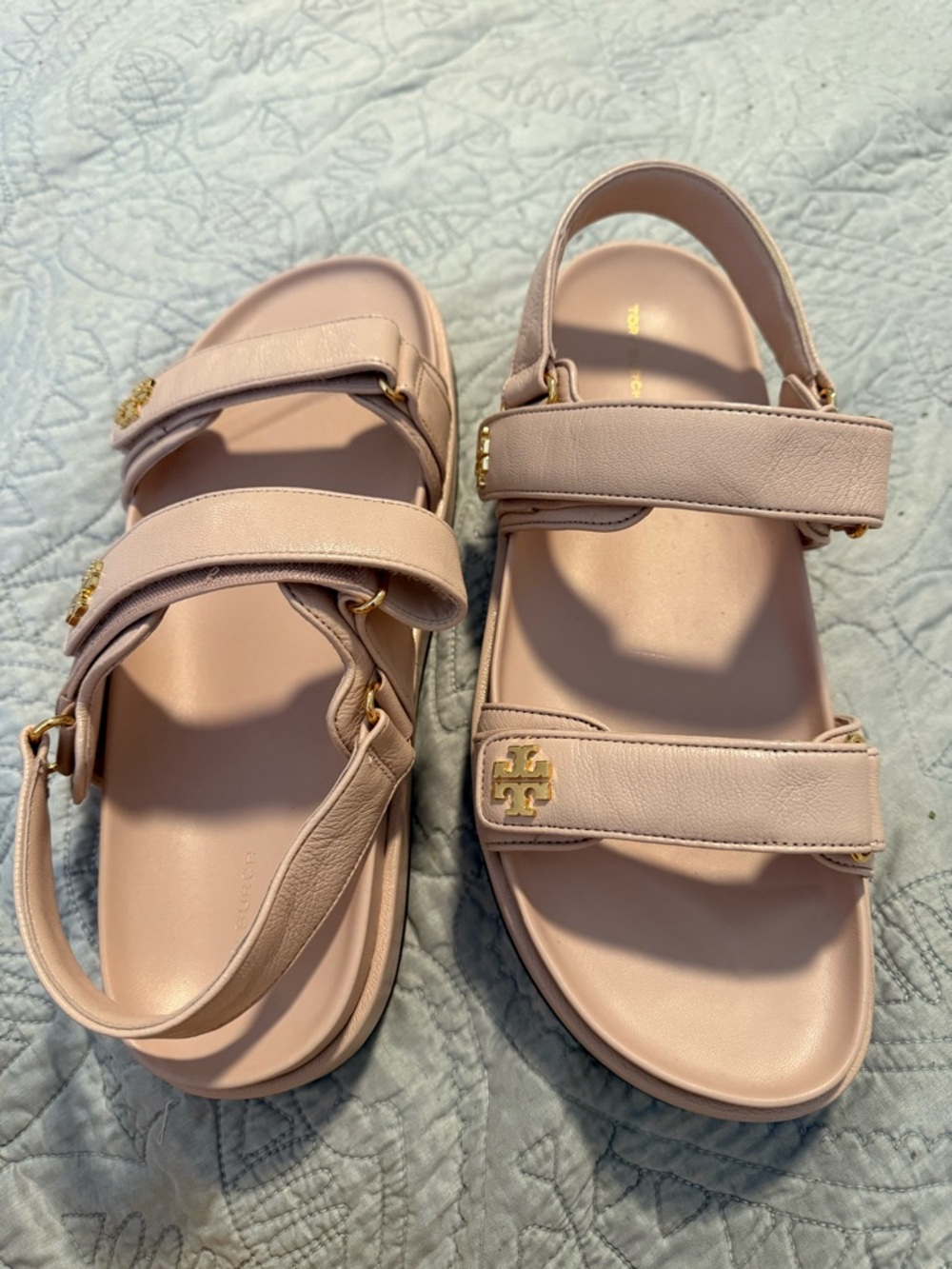 Tory Burch Pink Kira Sport Leather Sandals - Picture 7 of 9